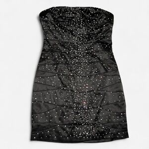 Forever 21 Strapless Black Dress with Glittering Details